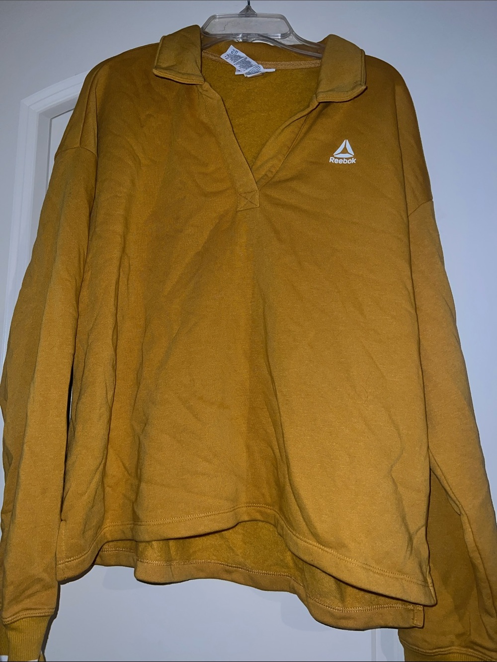 Reebok Mustard Yellow Pull-Over Top